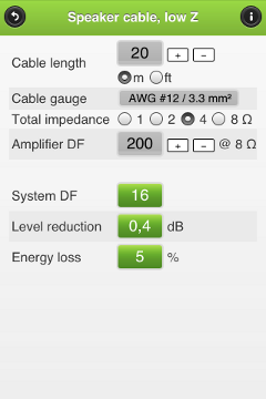 Calculator, low impedance